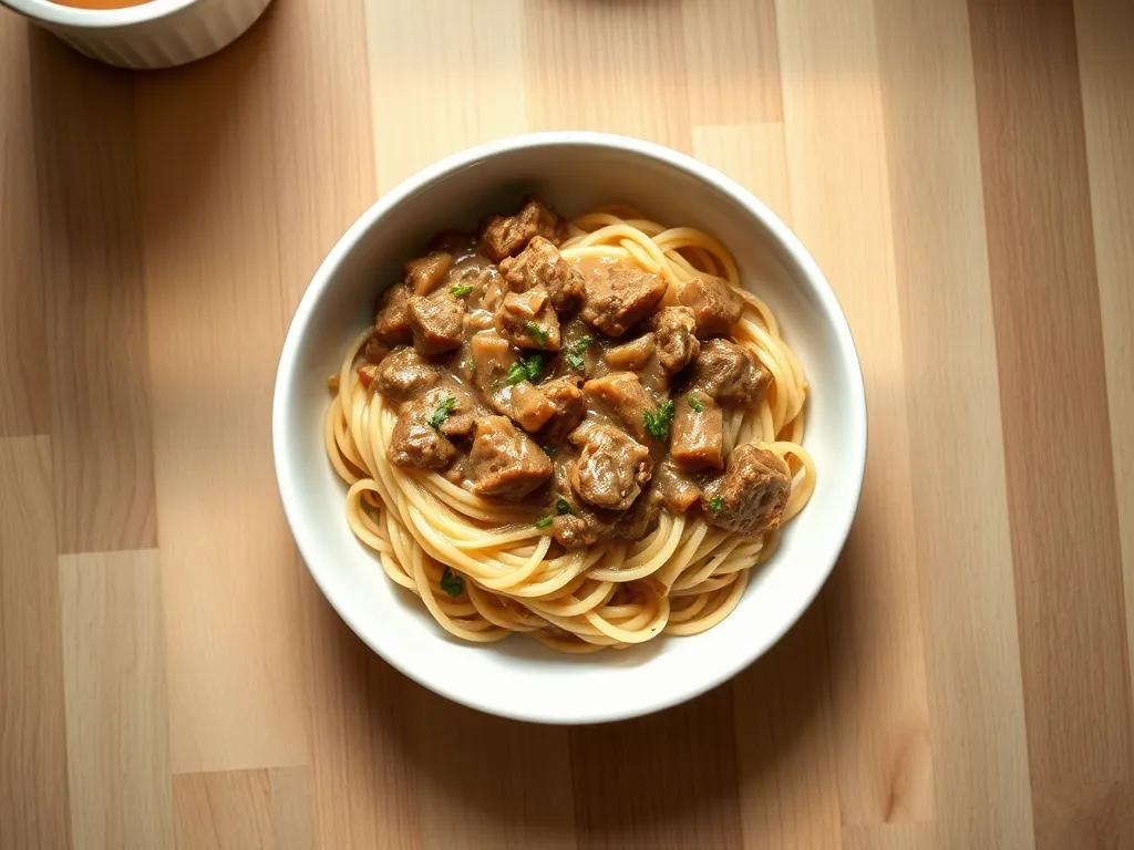 beef-stroganoff — Creamy beef leftovers move fast at room temperature.
