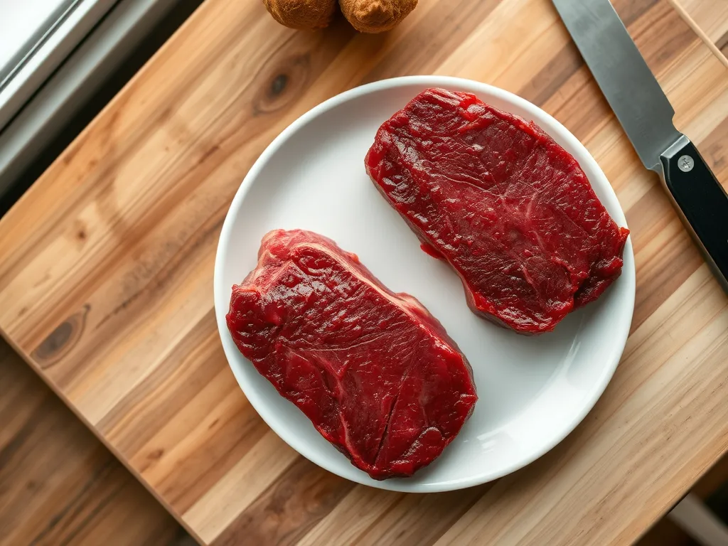 bison-steak — Keep your bison steak safe and flavorful in the fridge.