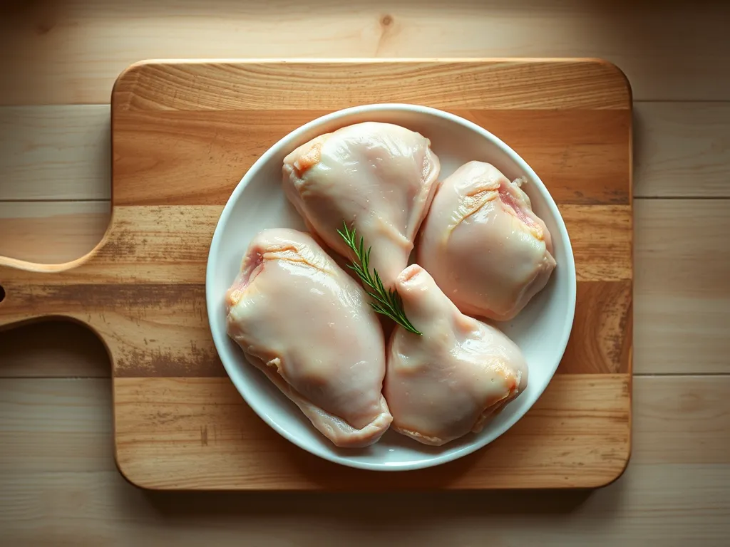 boneless-chicken-thighs — Safety guidelines for storing and preparing raw poultry.