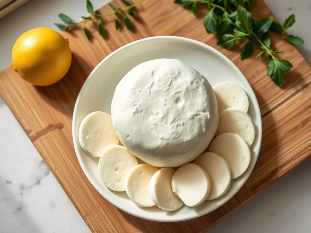 buffalo-mozzarella — Identify the signs of spoilage in fresh buffalo mozzarella cheese.