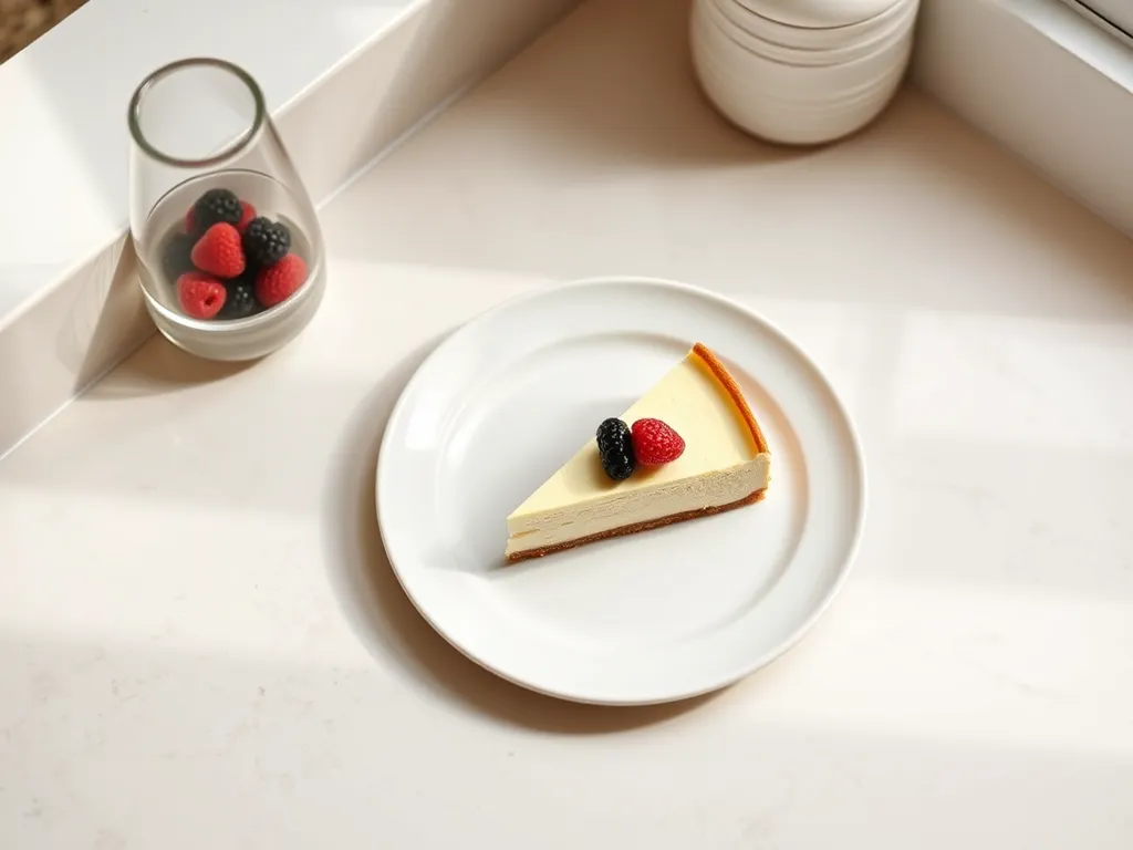 cheesecake — Soft, dairy-rich cake that needs quick handling