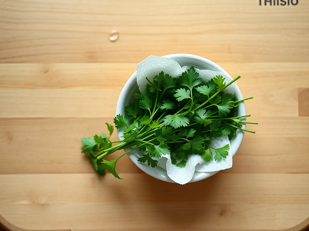cilantro — A quick shelf-life check for cilantro on the counter