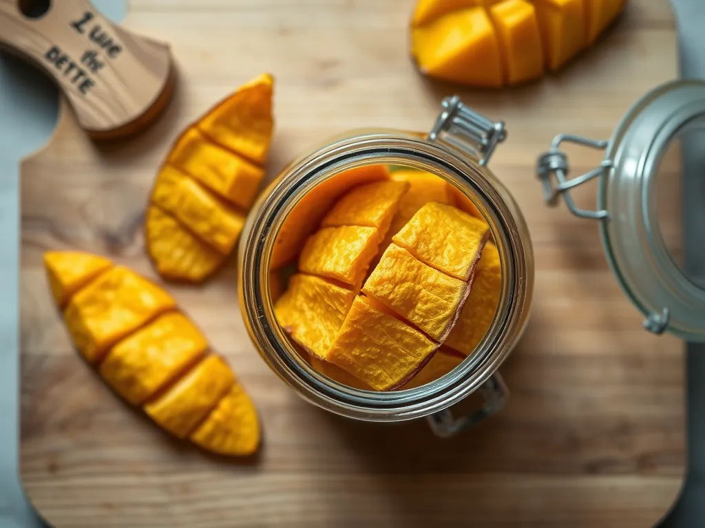 dried-mango — Keep your tropical treats fresh and chewy in the pantry.