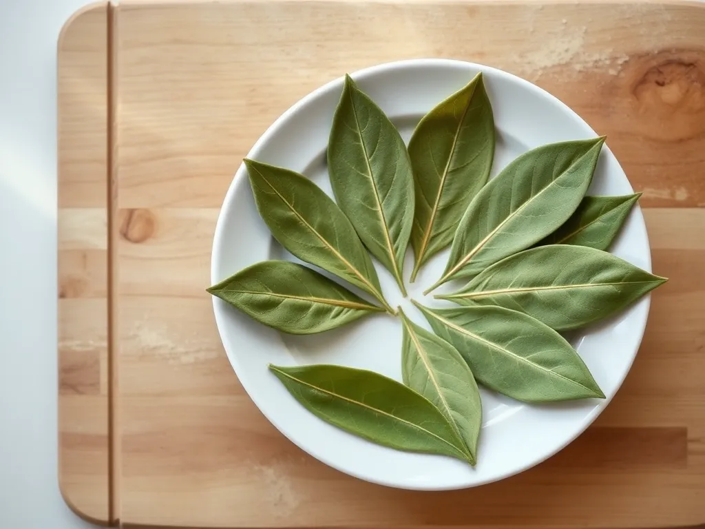 fresh-bay-leaves — Identifying freshness and storage signs in fresh bay leaves.