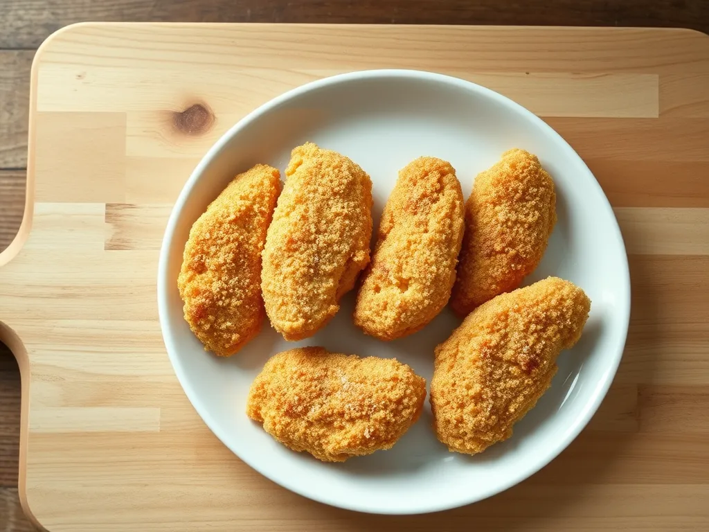 Safety guidelines for thawing and preparing frozen chicken tenders on your countertop.