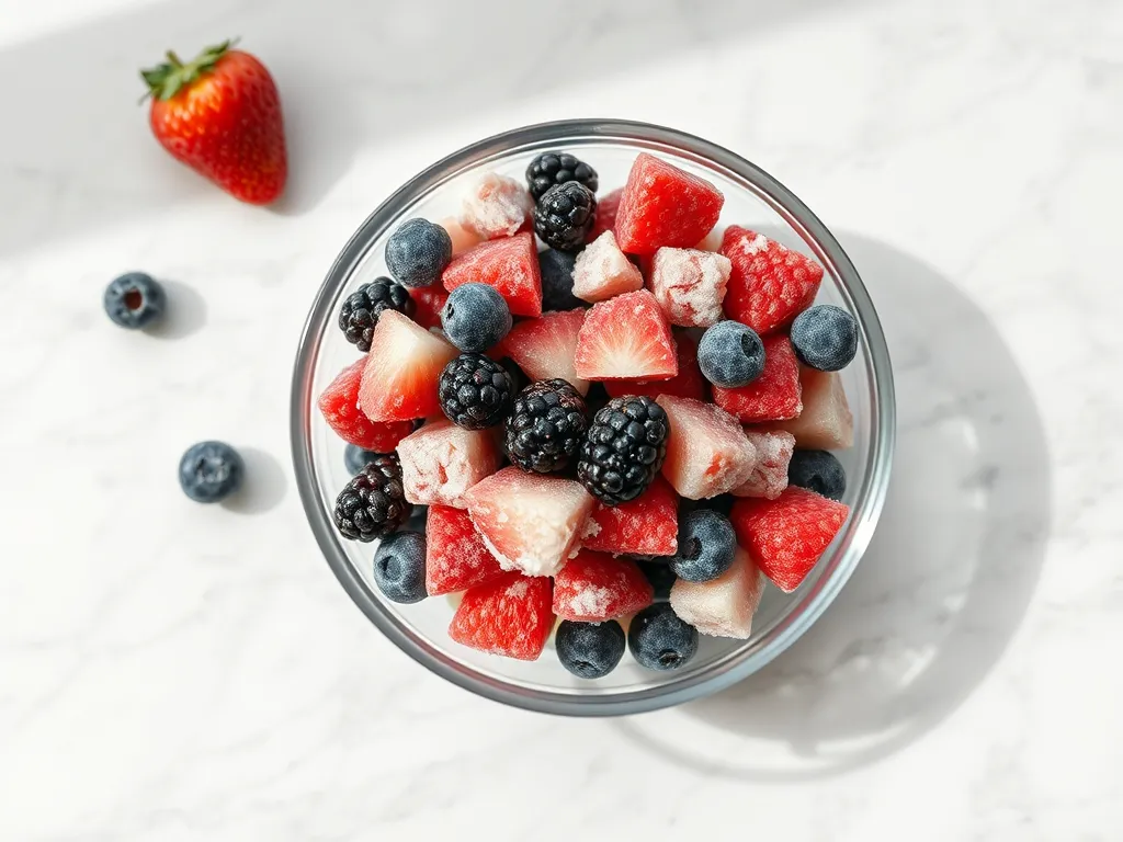frozen-fruit — Spot freezer burn, clumps, and off smells before you use it