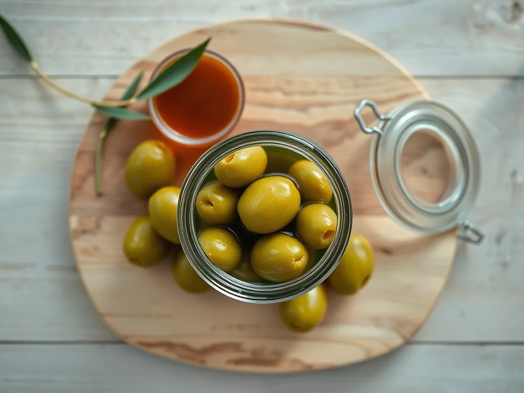 green-olives — Keep your green olives crisp and flavorful with proper refrigeration techniques.