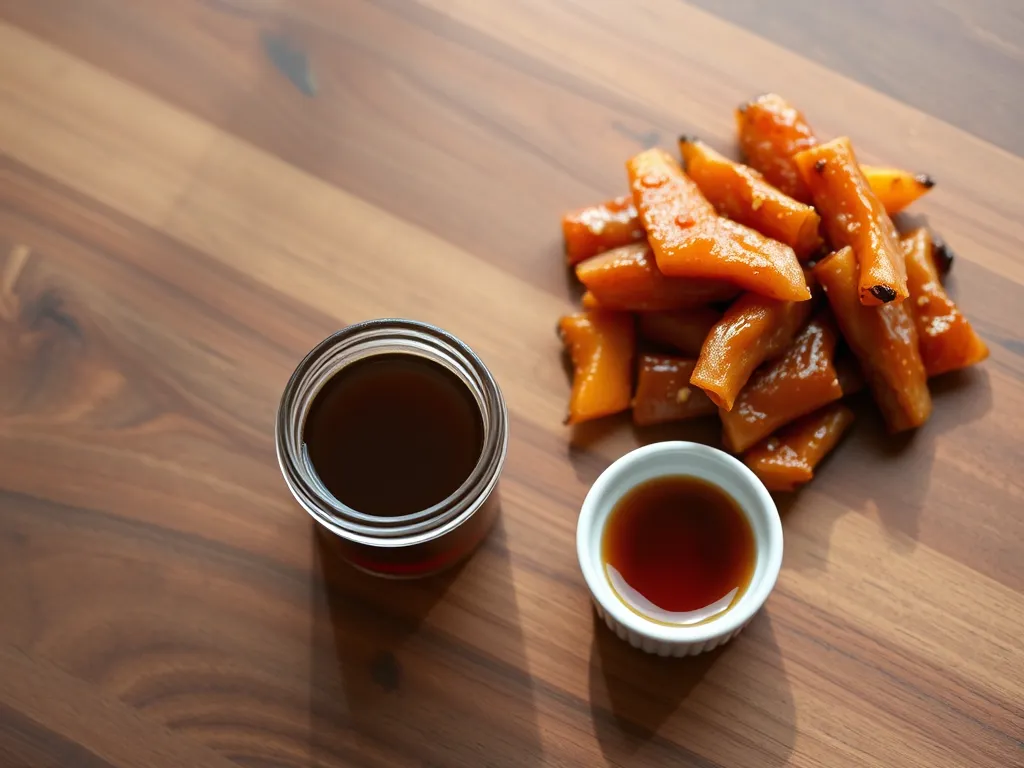hoisin-sauce — A sticky condiment with a long pantry-style runway