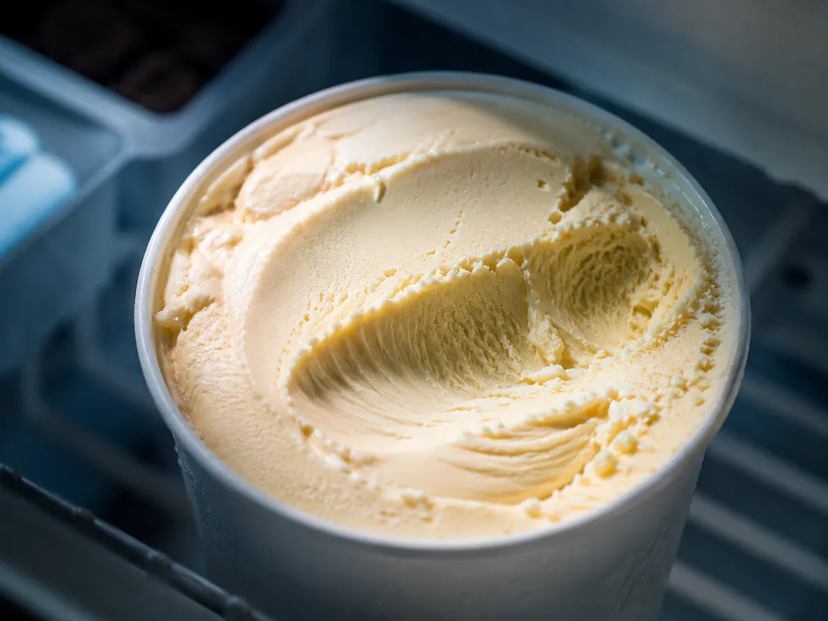 Freezer burn, icy crust, off smells — here's what to look for before you scoop.