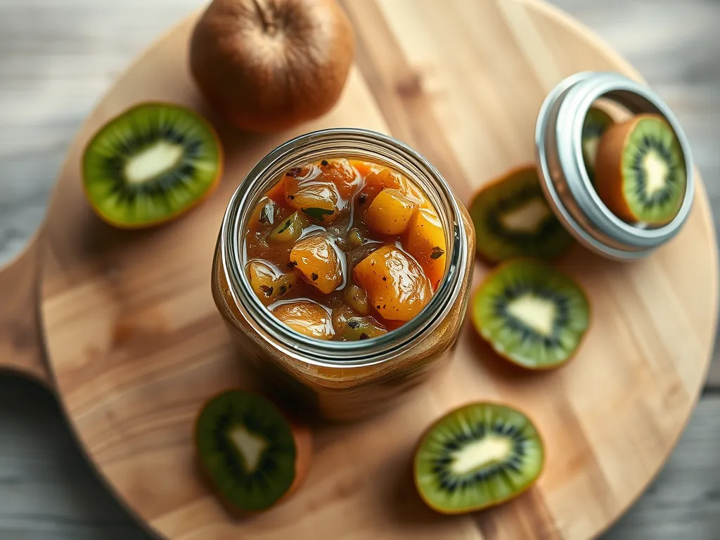 kiwi-chutney — Keep your homemade kiwi chutney fresh and flavorful in the fridge.