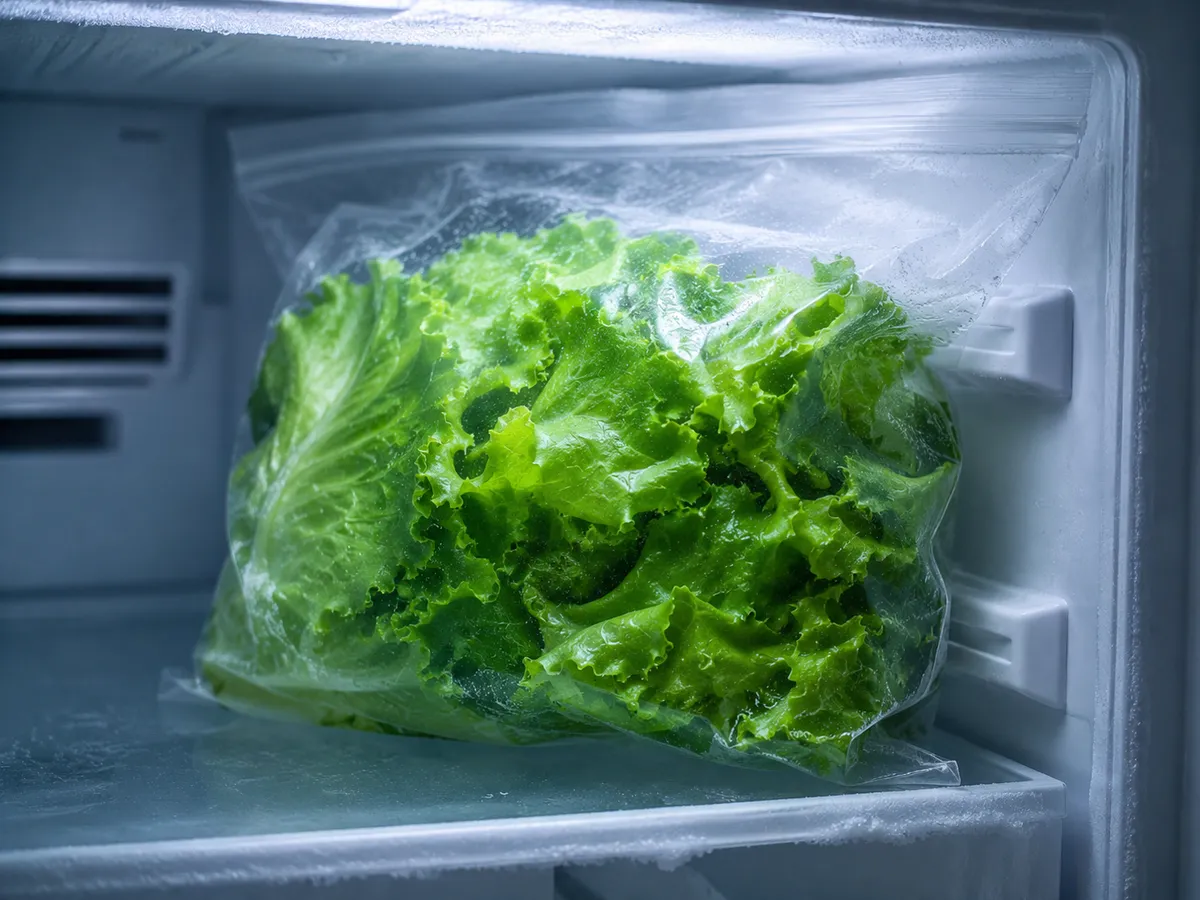 Lettuce in the freezer lasts up to 6 months — but texture changes are real.