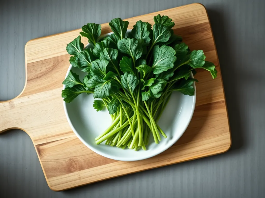 mizuna — Keep your leafy greens crisp and vibrant for every salad.