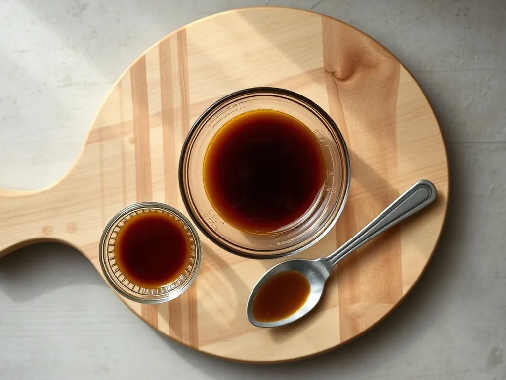 molasses — Dense, dark syrup with a very long pantry run