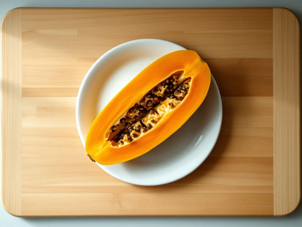 papaya — Papaya ripens fast, then the chill slows the clock.