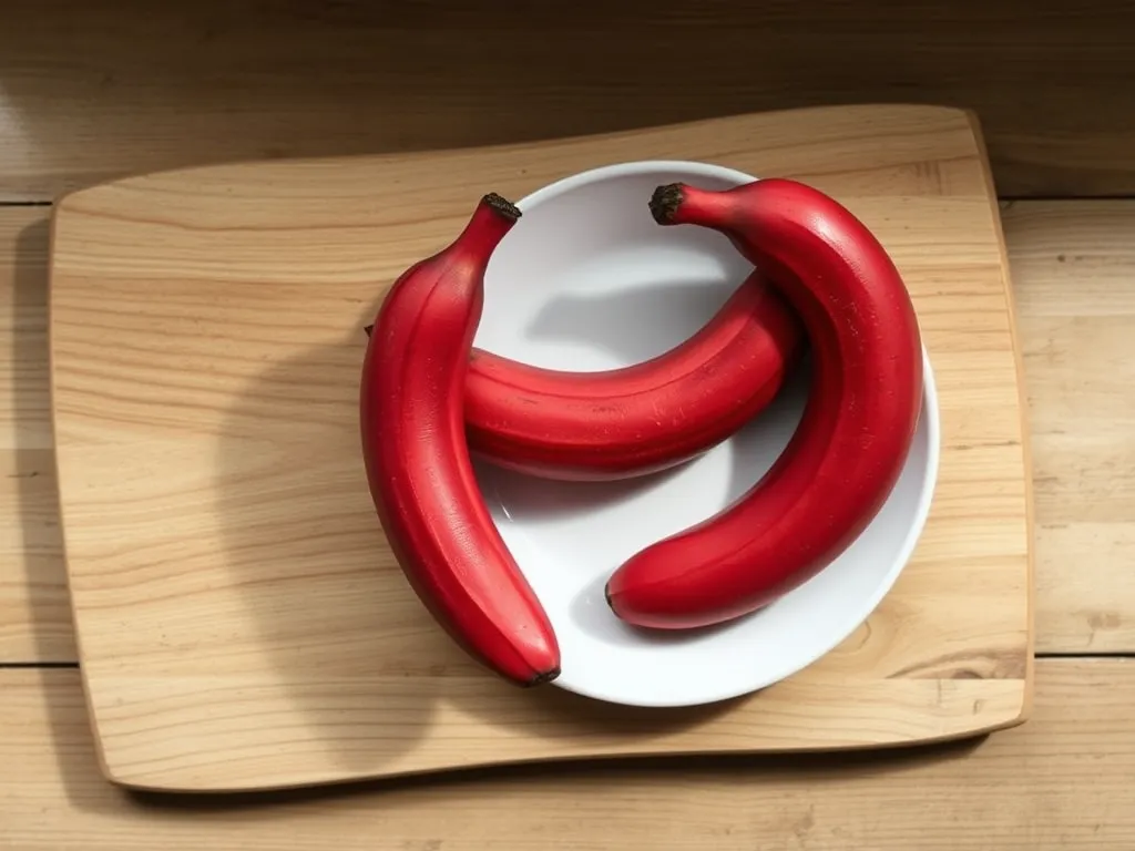 red-bananas — Identifying the peak ripeness and safety of red bananas on your counter.