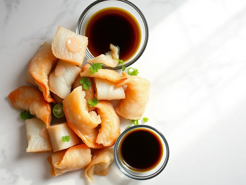 Color, smell, and texture cues for frozen soy sauce