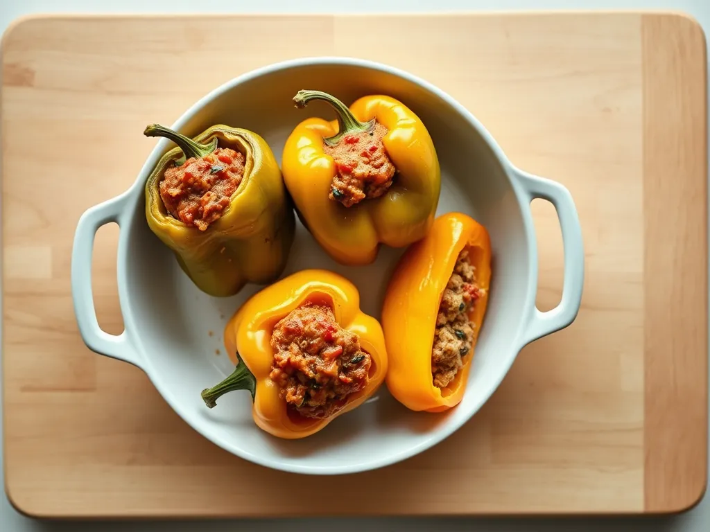 stuffed-peppers — Cooked pepper shells with filling need chill time and a sharp eye for spoilage.