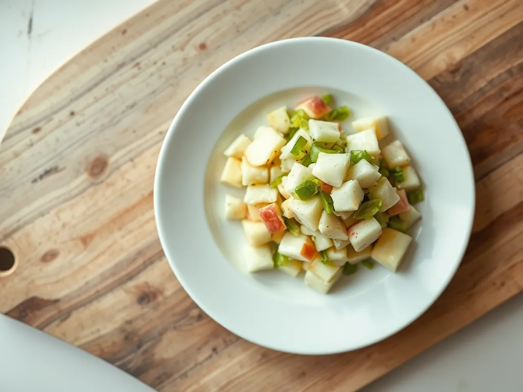 Keep your creamy mix of apples, grapes, and celery fresh.